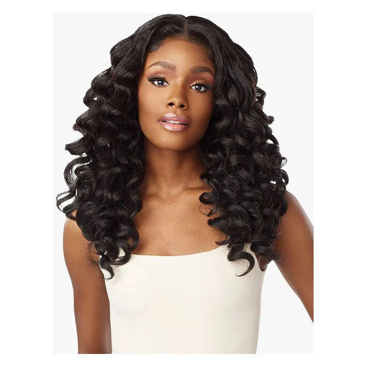 Sensationnel Curls Kinks & Co. Perruque frontale en dentelle HD synthétique sans colle - Y-Part Kinky Wand Curl 20"