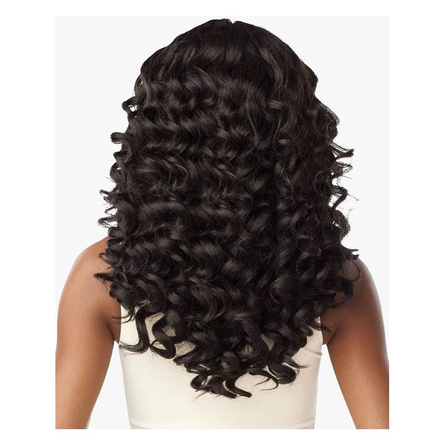 Sensationnel Curls Kinks & Co. Perruque frontale en dentelle HD synthétique sans colle - Y-Part Kinky Wand Curl 20"