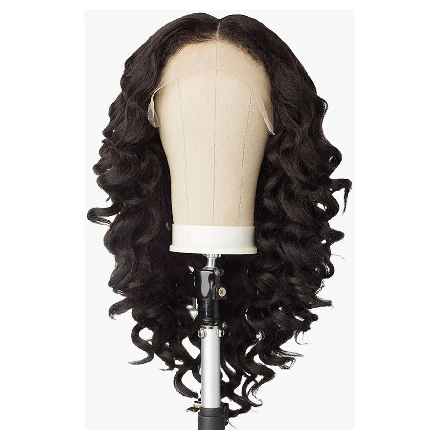 Sensationnel Curls Kinks & Co. Perruque frontale en dentelle HD synthétique sans colle - Y-Part Kinky Wand Curl 20"