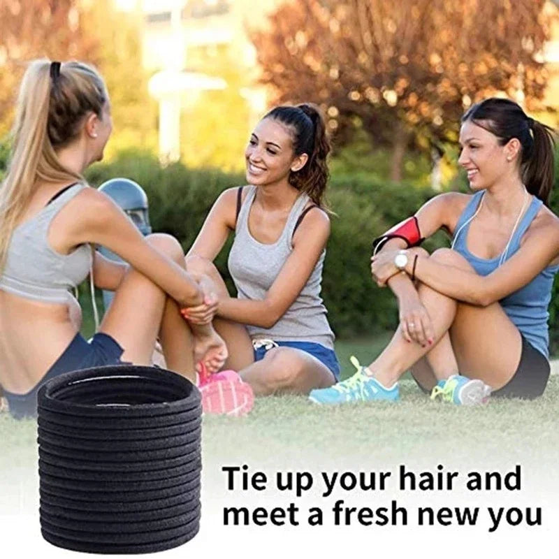 30/50/100pcs Hair Tie Girl with Black Hair Tie High Elastic Rubber Band for Women Men Thin Hairs Tie Hair Accessories Hairs Ties