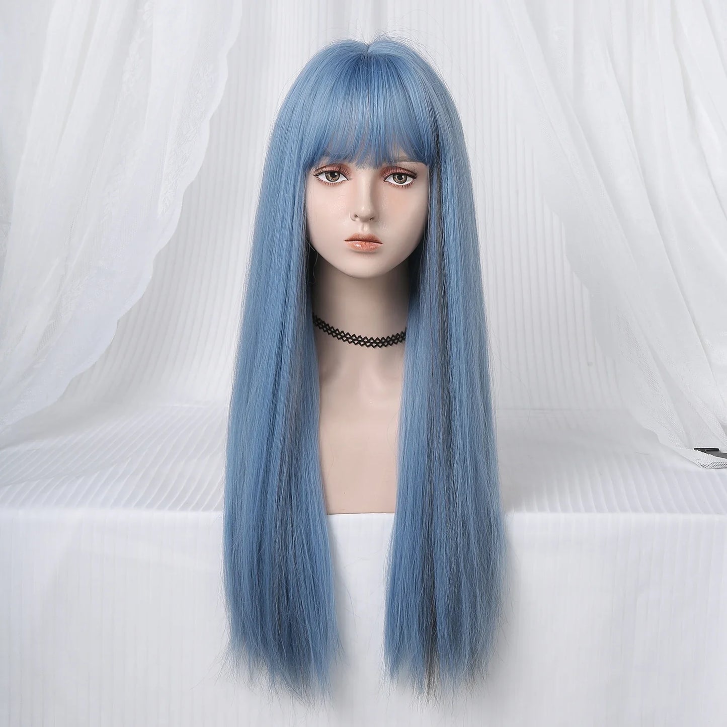 SyntheticHairWig™ - Bleu